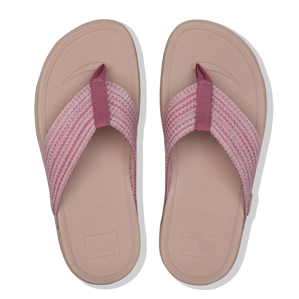 Fitflop Womens Sandals Pink - Surfa Toe-post - TM9016574